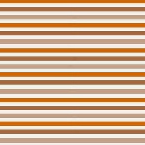 MINI Autumn Stripe fabric - fall fabric farm stripe coordinate rust orange brown stripes 4in