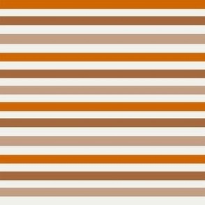 SMALL Autumn Stripe fabric - fall fabric farm stripe coordinate rust orange brown stripes 6in