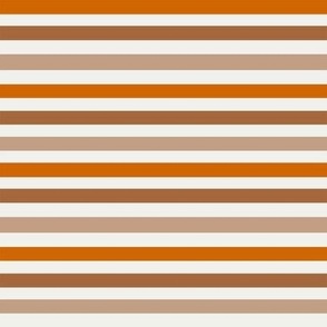 MEDIUM Autumn Stripe fabric - fall fabric farm stripe coordinate rust orange brown stripes 8in