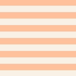 French Country Horizontal Stripe in Peach 