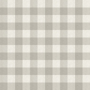 Small scale rustic plaid check in light gray with a vintage linen texture 