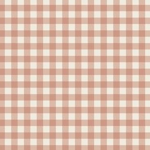 Small // Gingham: Brown Pink - Checkers 