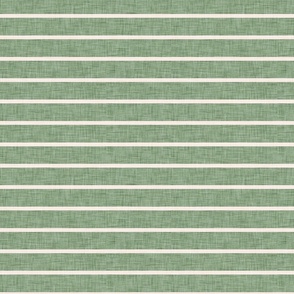 French Cottage Stripes Green White