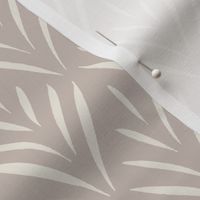 diamond leaves _ creamy white_ silver rust _ traditional hand drawn