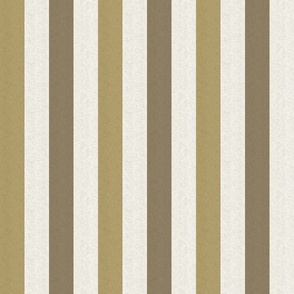 Small scale rustic stripe in earthy warm in light and dark green with a vintage linen texture 