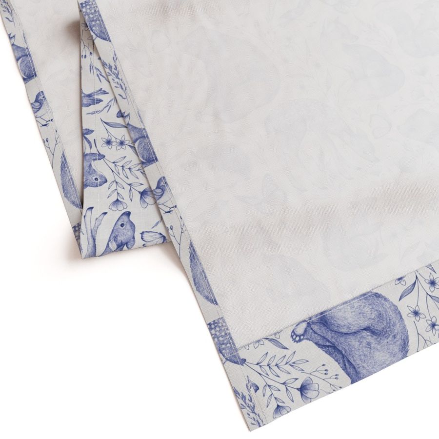 Forest Fauna Toile - blue 