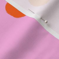 Pink Polka Dot V1, V2 Print, Pink and Orange Spot Print - Medium