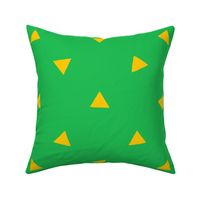 Green and Yellow Triangle Print V1, V2, Triangle Geometric Print - Medium