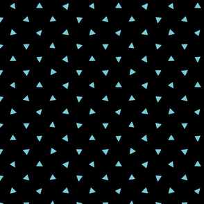 Black and Turquoise Triangle Print V1, V2, Triangle Geometric Print - Small