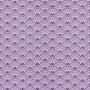 Serene Sunshine- 27 Orchid- Art Deco Wallpaper- Geometric Minimalist Monochromatic Scalloped Suns- Petal Cotton Solids Coordinate- sMini- Purple- Violet- Haloween