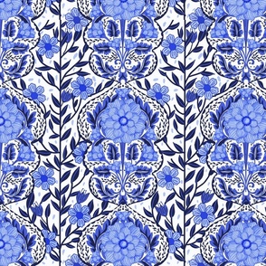 Indigo eclectic chintz florals