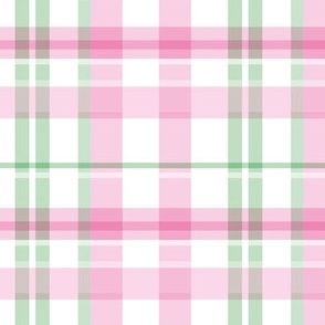 plaid pattern, checkered soft in pink and green, medium