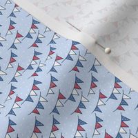 Independence bunting (miniature scale) - fourth July celebration bunting pattern 