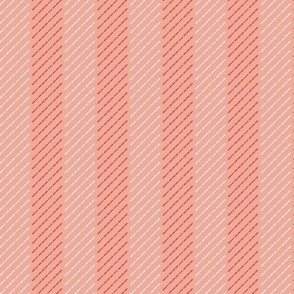 BOHO Code, salmon, gray, diagonal stripe, MEDIUM