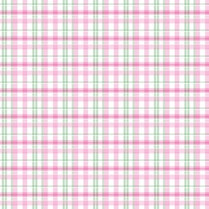 plaid pattern, checkered soft in pink and green, small