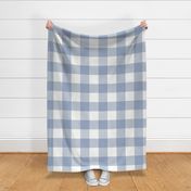 3" Gingham: Light Dusty Blue Gingham Check, Buffalo Plaid, Buffalo Check