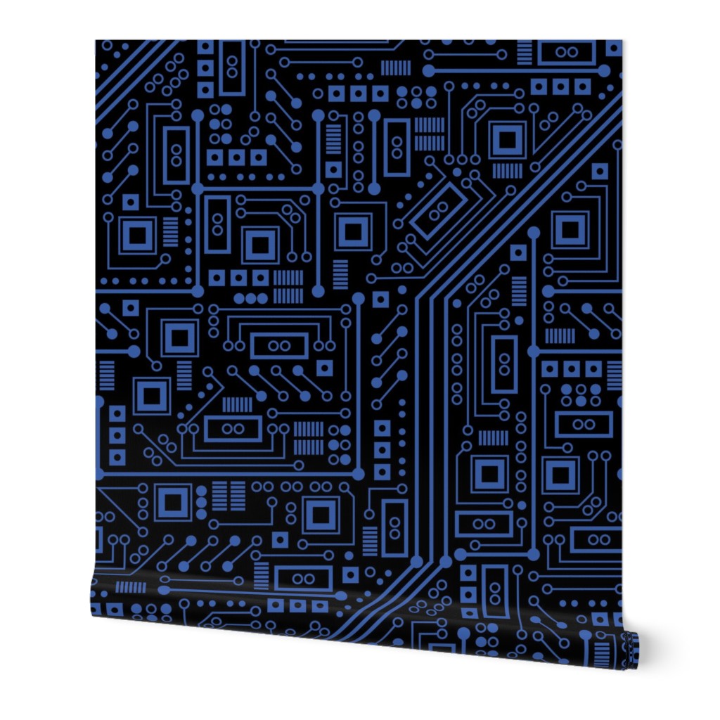 Evil Robot Circuit Board (Black and Blue)