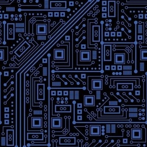 Evil Robot Circuit Board (Black and Blue)