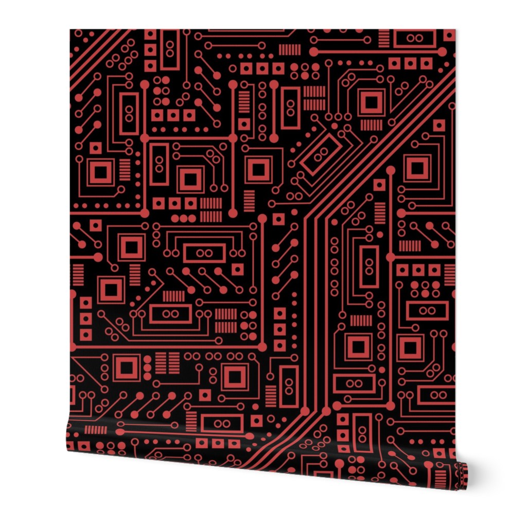 Evil Robot Circuit Board (Black and Red)