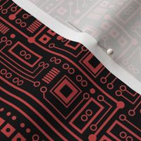 Evil Robot Circuit Board (Black and Red)