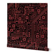 Evil Robot Circuit Board (Black and Red)