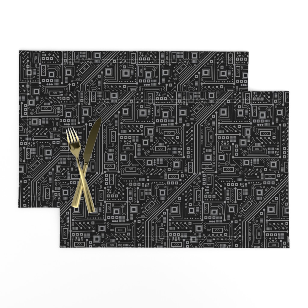 Evil Robot Circuit Board (Black and Gray)