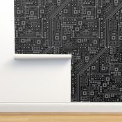 Evil Robot Circuit Board (Black and Gray)