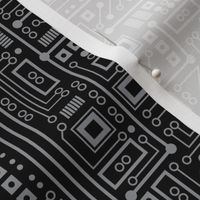 Evil Robot Circuit Board (Black and Gray)