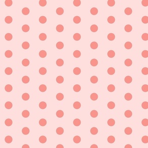 Peachy Pink Polka Dot Half Drop Blender Print