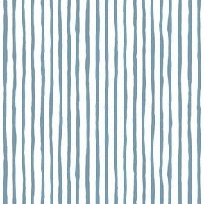 THIN Medium Wavy Wonky Stripe Light Blue White_SMALL Scale