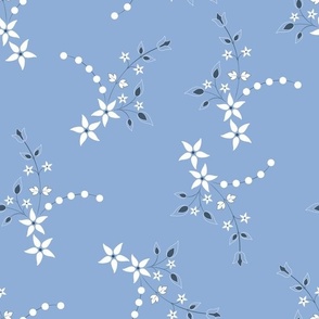 Chintz Florals 04 (Blue & White)