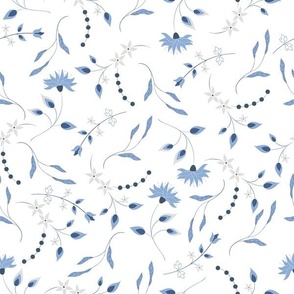 Chintz Florals 05 (Blue & White)