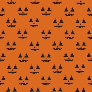 LARGE Pumpkin Face Fabric halloween boho neutral design 10in