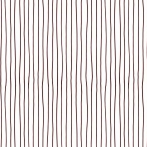 Thin Stripes Vertical Maroon on White Large Scale repeat 16" x 16"