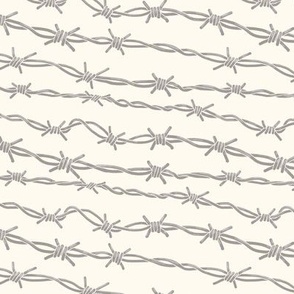 Highlighted Barbed Wire on Creamy White