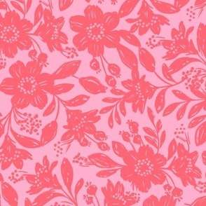 Mediterranean Floral in Coral Small Scale