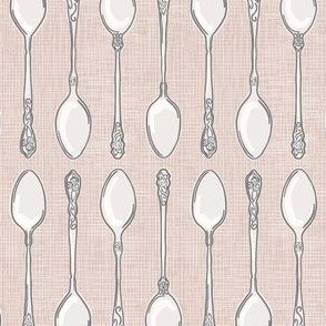 Tea Party Teaspoons//Medium//French Country Pink