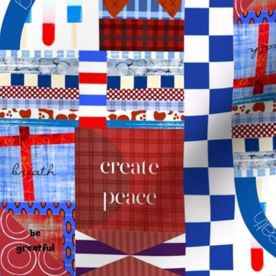 design collage - color mash-up - red and white and blue holiday 