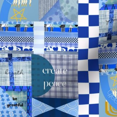 design collage - color mash-up - blue and white holiday