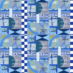design collage - color mash-up - blue and white holiday