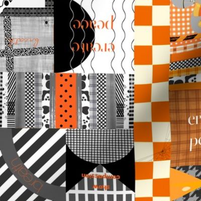 design collage - color mash-up - orange and black holiday