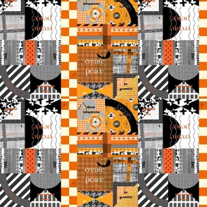 design collage - color mash-up - orange and black holiday