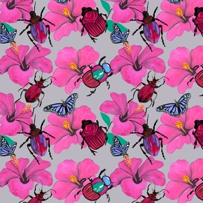 Jewel Tone Insect & Butterfly Design  