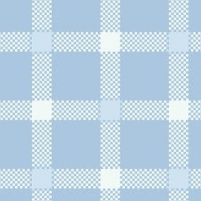 Large scale • Checkerboard blue - French country