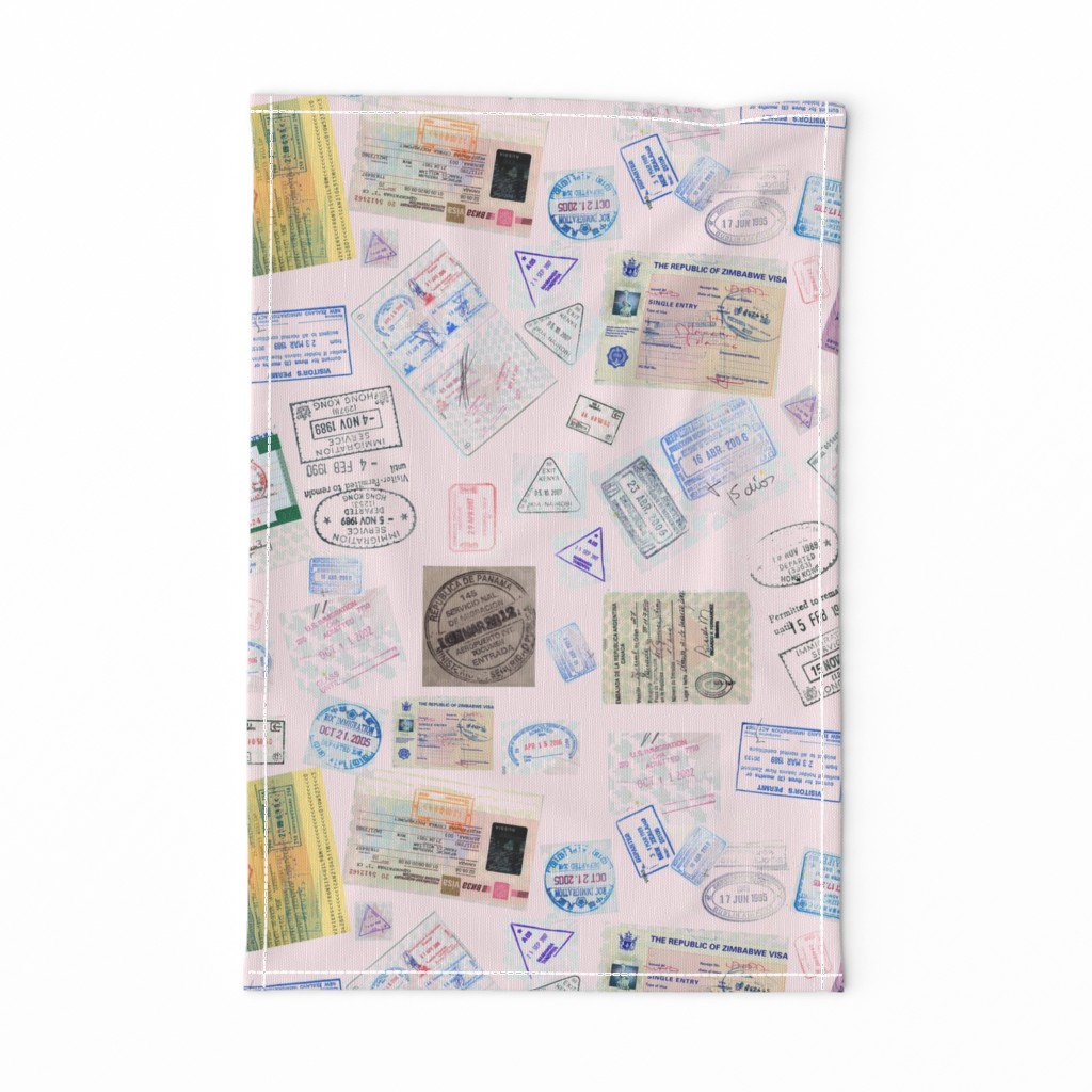 Stamps - Passport -pink