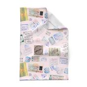 Stamps - Passport -pink