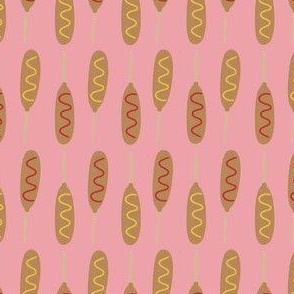Corn Dogs on Pink