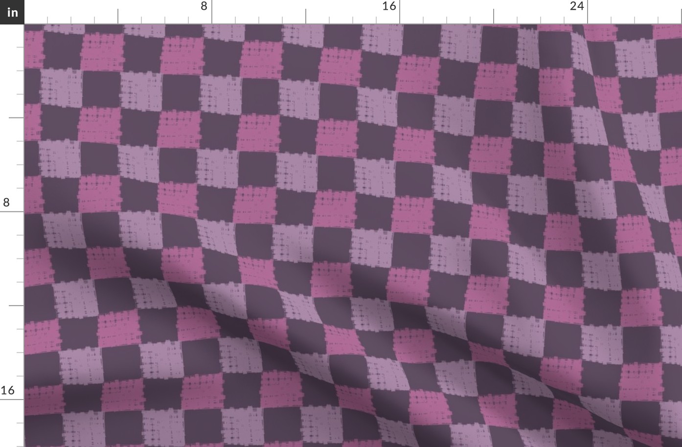 Lilac Purple, Eggplant Purple Checkerboard