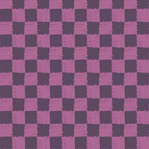 Lilac Purple, Eggplant Purple Checkerboard