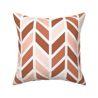 Terracotta Orange Light Varied Chevron